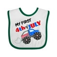 thumbnail image 1 of Inktastic My First Fourth of July Monster Truck Boys or Girls Baby Bib, 1 of 4
