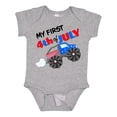 thumbnail image 1 of Inktastic My First Fourth of July Monster Truck Boys or Girls Baby Bodysuit, 1 of 5
