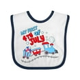 thumbnail image 1 of Inktastic My First Fourth of July Train Boys or Girls Baby Bib, 1 of 4