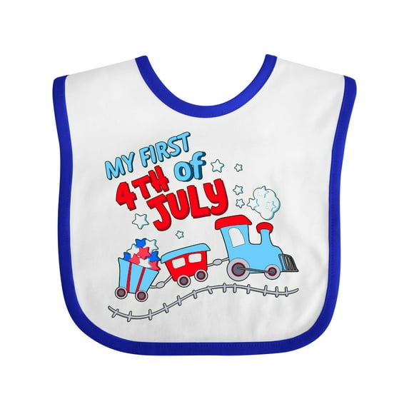 Inktastic My First Fourth of July Train Boys or Girls Baby Bib