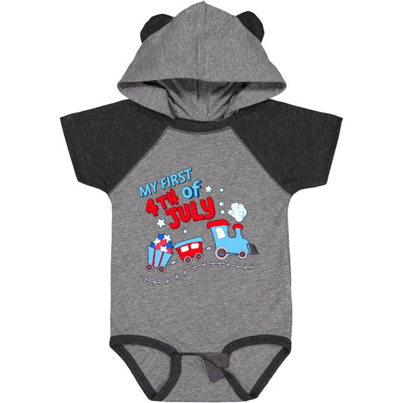 Inktastic My First Fourth of July Train Boys or Girls Baby Bodysuit