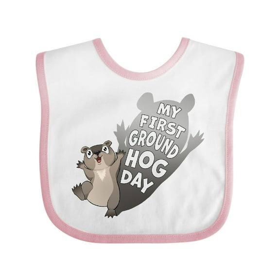 Inktastic My First Groundhog Day Cute Baby Boys or Girls Baby Bib