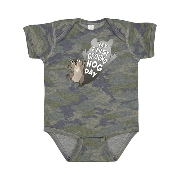Inktastic My First Groundhog Day Cute Baby Boys or Girls Baby Bodysuit