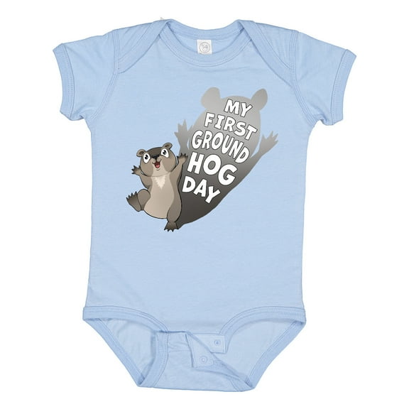 Inktastic My First Groundhog Day Cute Baby Boys or Girls Baby Bodysuit