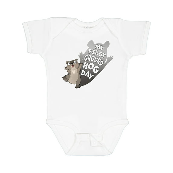 Inktastic My First Groundhog Day Cute Baby Boys or Girls Baby Bodysuit