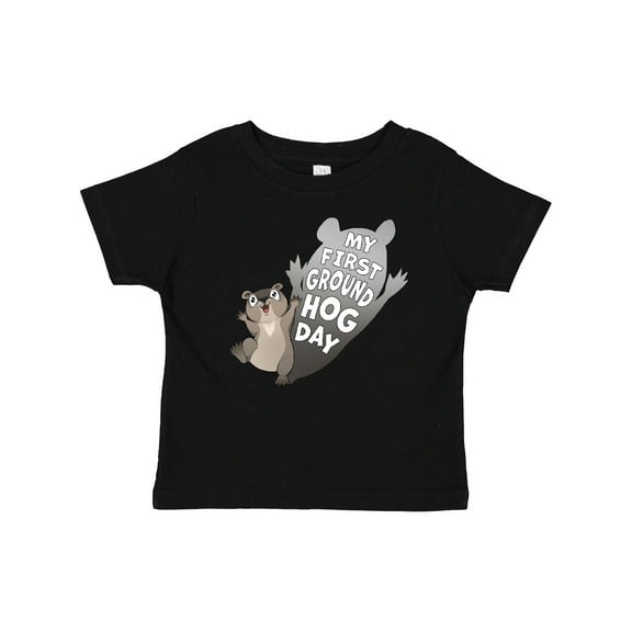 Inktastic My First Groundhog Day Cute Baby Boys or Girls Baby T-Shirt