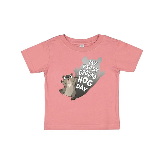 Inktastic My First Groundhog Day Cute Baby Boys or Girls Baby T-Shirt
