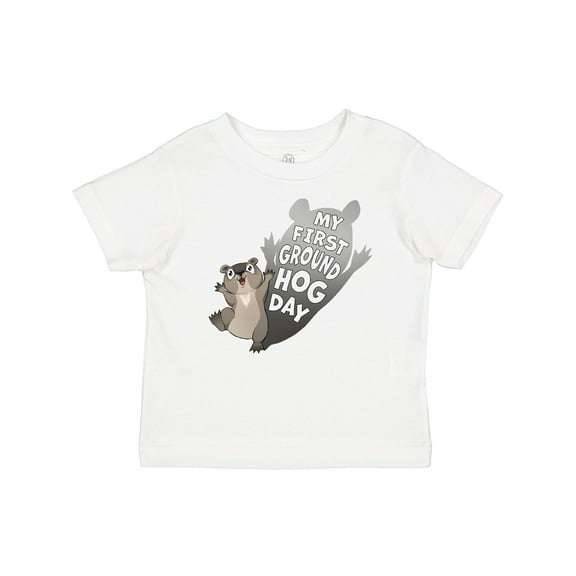 Inktastic My First Groundhog Day Cute Baby Boys or Girls Baby T-Shirt