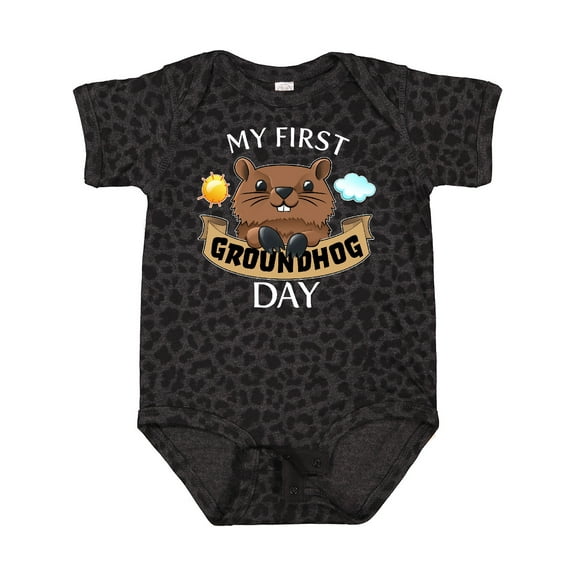 Inktastic My First Groundhog Day Cute Boys or Girls Baby Bodysuit
