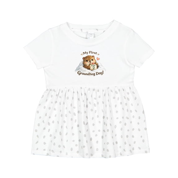 Inktastic My First Groundhog Day Girls Baby Dress