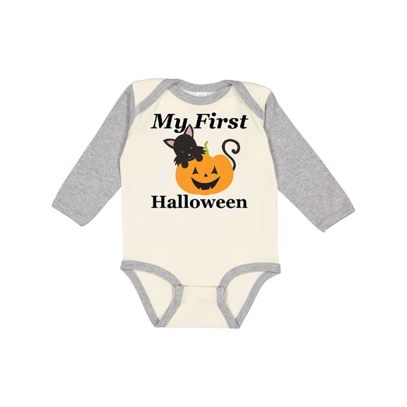 Inktastic My First Halloween Boys or Girls Long Sleeve Baby Bodysuit
