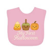 Inktastic My First Halloween Cute Candy Corn Pumpkin Fall Boys or Girls Baby Bib