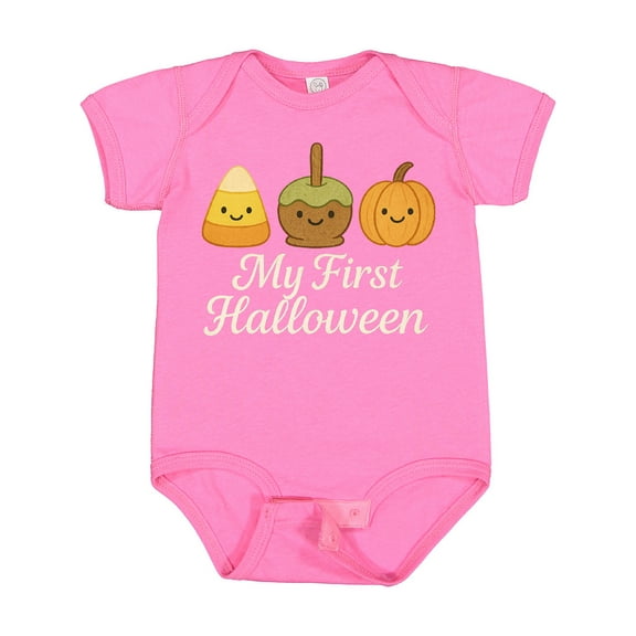 Inktastic My First Halloween Cute Candy Corn Pumpkin Fall Boys or Girls Baby Bodysuit