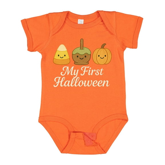 Inktastic My First Halloween Cute Candy Corn Pumpkin Fall Boys or Girls Baby Bodysuit