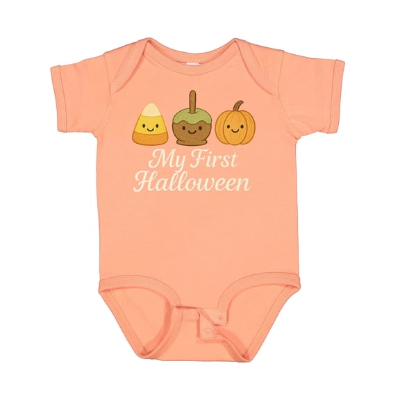 Inktastic My First Halloween Cute Candy Corn Pumpkin Fall Boys or Girls Baby Bodysuit