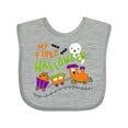 thumbnail image 1 of Inktastic My First Halloween- Train with Pumpkins, Bats, Cat,and Ghost Boys or Girls Baby Bib, 1 of 4