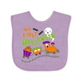 thumbnail image 1 of Inktastic My First Halloween- Train with Pumpkins, Bats, Cat,and Ghost Boys or Girls Baby Bib, 1 of 4
