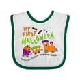 thumbnail image 1 of Inktastic My First Halloween- Train with Pumpkins, Bats, Cat,and Ghost Boys or Girls Baby Bib, 1 of 4