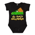thumbnail image 1 of Inktastic My First Halloween Truck with Ghost and Pumkpins Boys or Girls Baby Bodysuit, 1 of 5