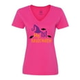 thumbnail image 1 of Inktastic My First Halloween, Witch Hat, Bats - Purple Black Women's V-Neck T-Shirt, 1 of 5