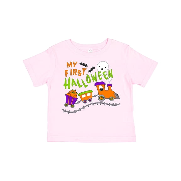 Inktastic My First Halloween- train with pumpkins, bats, cat,and ghost Boys or Girls Toddler T-Shirt