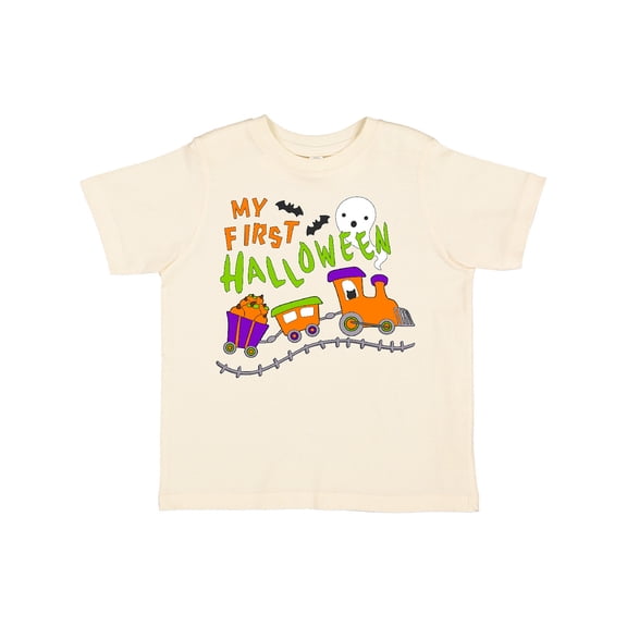 Inktastic My First Halloween- train with pumpkins, bats, cat,and ghost Boys or Girls Toddler T-Shirt