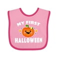 thumbnail image 1 of Inktastic My First Halloween with Pumpkin and Stars Boys or Girls Baby Bib, 1 of 4