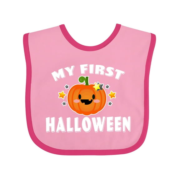 Inktastic My First Halloween with Pumpkin and Stars Boys or Girls Baby Bib