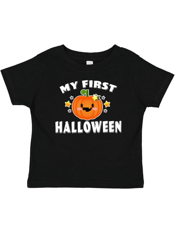 My First Halloween with Pumpkin and Stars Boys or Girls Baby T-Shirt
