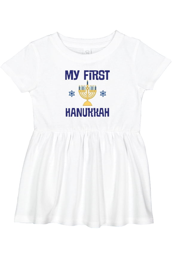 My First Hanukkah Celebration Girls Baby Dress