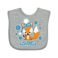 thumbnail image 1 of Inktastic My First Hanukkah with Fox and Snowflakes Boys or Girls Baby Bib, 1 of 4