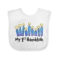 thumbnail image 1 of Inktastic My First Hanukkah with Lit Candles Boys or Girls Baby Bib, 1 of 4