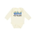 thumbnail image 1 of Inktastic My First Hanukkah with Lit Candles Boys or Girls Long Sleeve Baby Bodysuit, 1 of 5