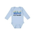 thumbnail image 1 of Inktastic My First Hanukkah with Lit Candles Boys or Girls Long Sleeve Baby Bodysuit, 1 of 5
