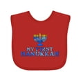 thumbnail image 1 of Inktastic My First Hanukkah with Menorah Boys or Girls Baby Bib, 1 of 4