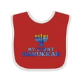 thumbnail image 1 of Inktastic My First Hanukkah with Menorah Boys or Girls Baby Bib, 1 of 4