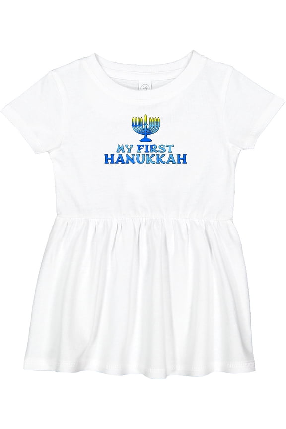 My First Hanukkah with Menorah Girls Baby Dress