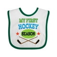 thumbnail image 1 of Inktastic My First Hockey Season Boys or Girls Baby Bib, 1 of 4