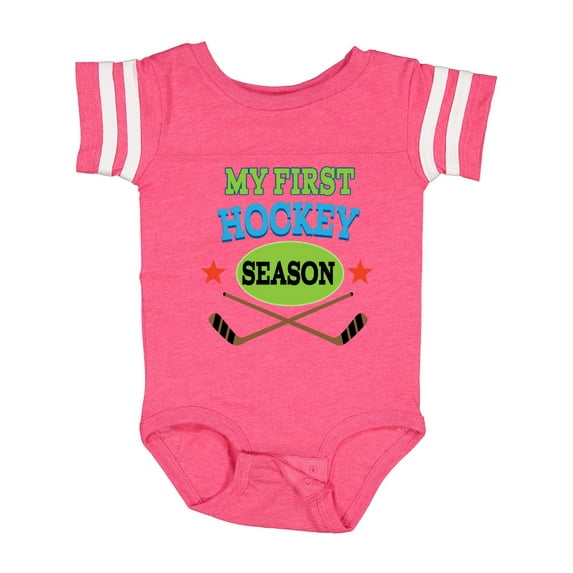 Inktastic My First Hockey Season Boys or Girls Baby Bodysuit