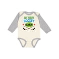 thumbnail image 1 of Inktastic My First Hockey Season Boys or Girls Long Sleeve Baby Bodysuit, 1 of 5