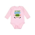 thumbnail image 1 of Inktastic My First Hockey Season Boys or Girls Long Sleeve Baby Bodysuit, 1 of 5
