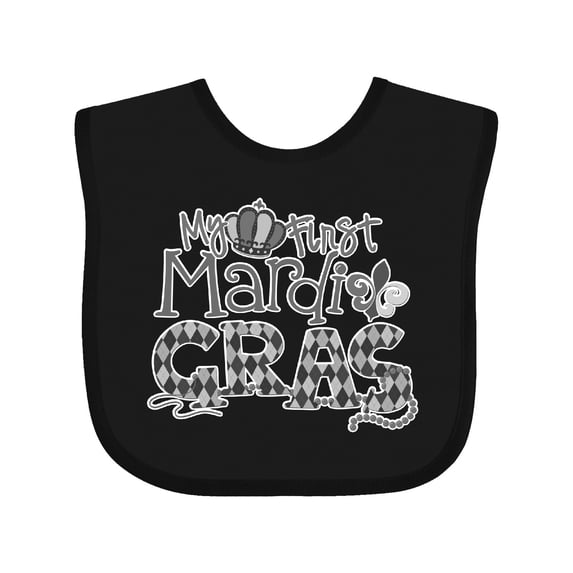 Inktastic My First Mardi Gras Boys or Girls Baby Bib