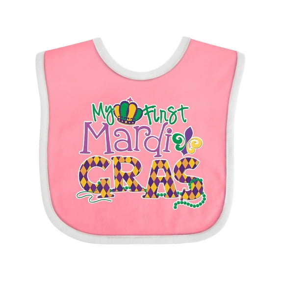 Inktastic My First Mardi Gras Boys or Girls Baby Bib
