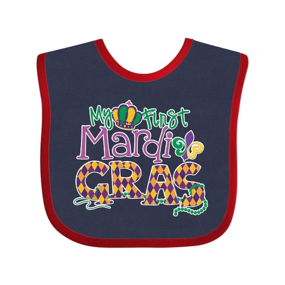 Inktastic My First Mardi Gras Boys or Girls Baby Bib