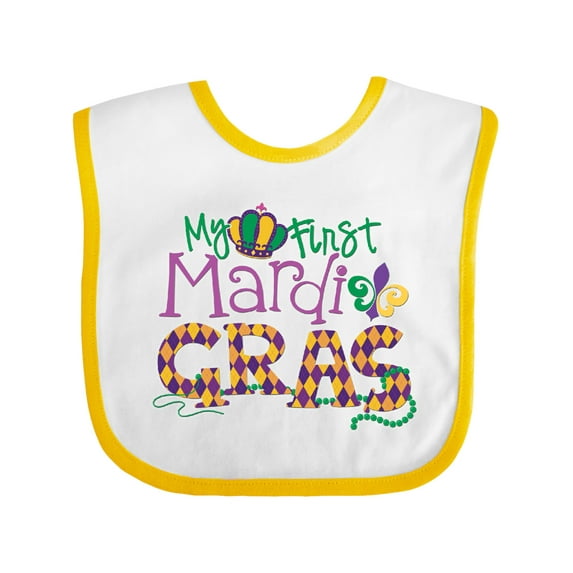 Inktastic My First Mardi Gras Boys or Girls Baby Bib