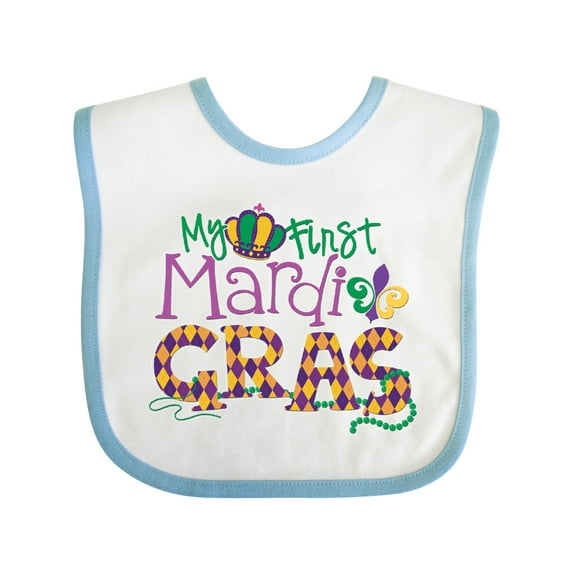 Inktastic My First Mardi Gras Boys or Girls Baby Bib