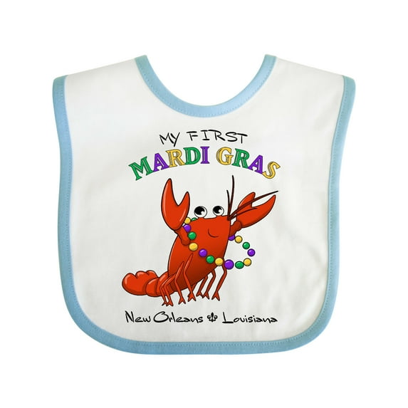 Inktastic My First Mardi Gras Crawfish Boys or Girls Baby Bib