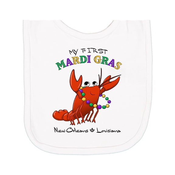 Inktastic My First Mardi Gras Crawfish Newborn Bib