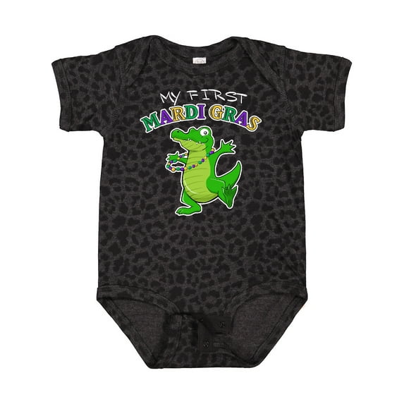 Inktastic My First Mardi Gras-alligator Boys or Girls Baby Bodysuit