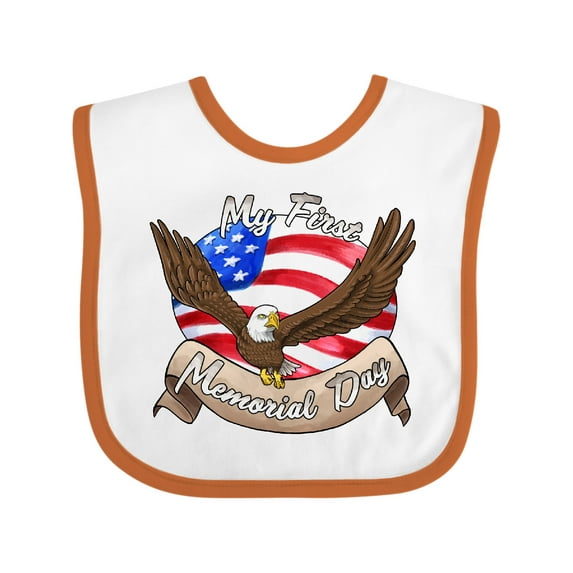 Inktastic My First Memorial Day- Bald Eagle Boys or Girls Baby Bib
